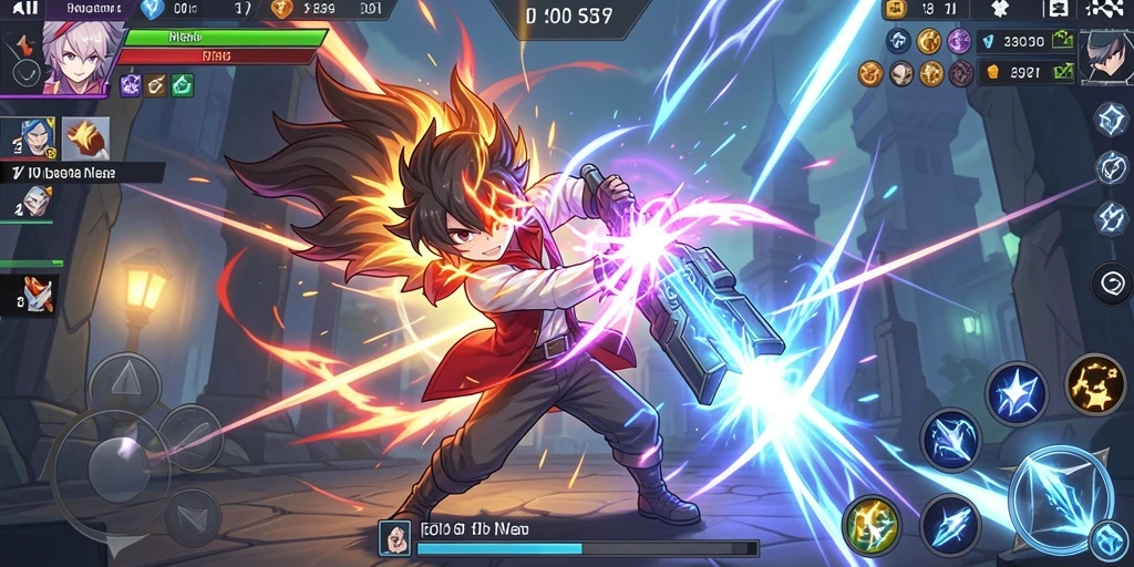 Menunjukkan mode multiplayer dengan pemain lainnya.
