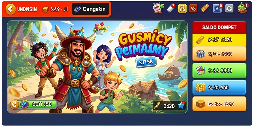 Tampilan fitur bonus yang menggiurkan.